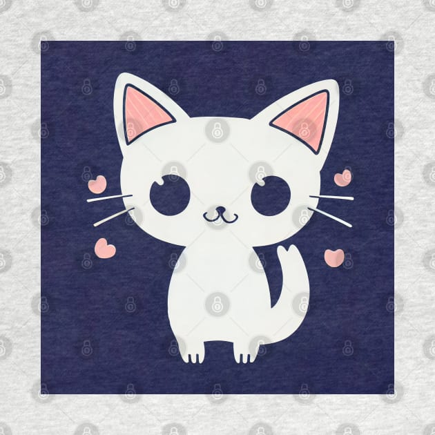 Cartoon cat character icon logo by DyeruArt